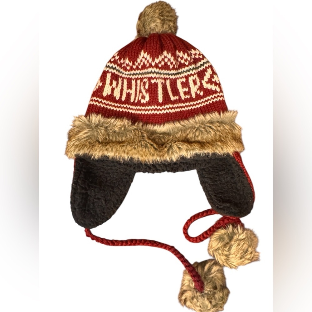 Knitted DeLux Trapper Hat With Faux Fur & Patterned Design Women's One Size